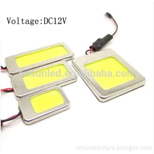 Aluminum T10 Dome Festoon Car Interior License Plate COB solar powered reading lamp